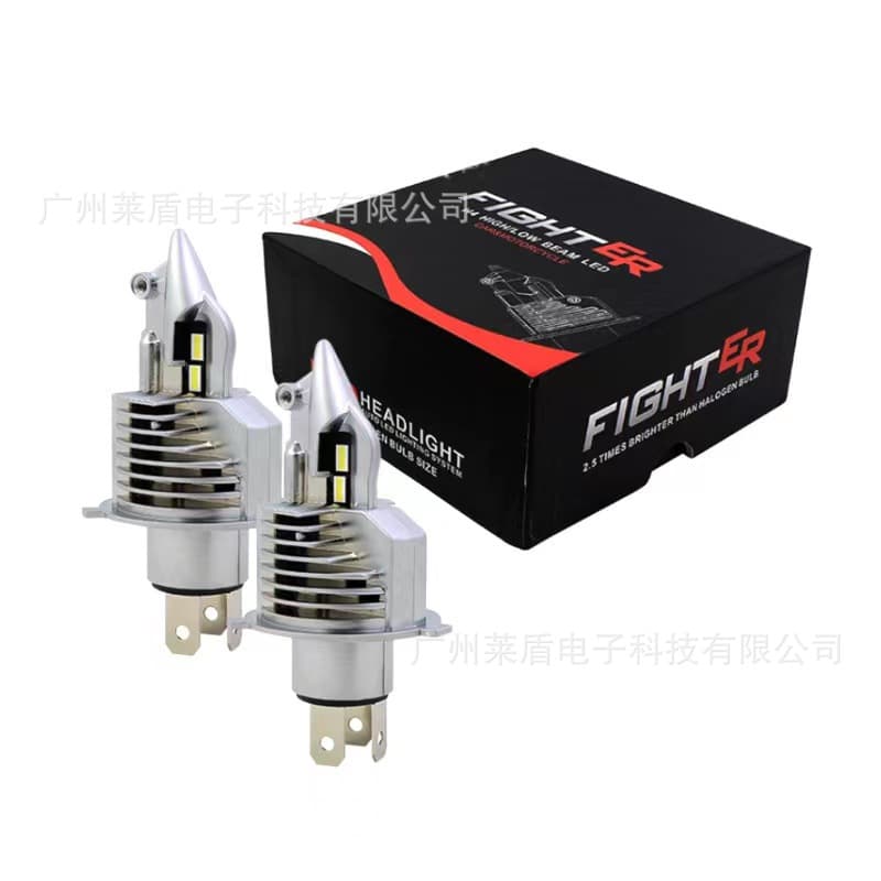 Cross-border Hot Selling H4 Fighter Car Headlight LED Headlight H4 High/Low Beam Integrated Motorcycle Headlight