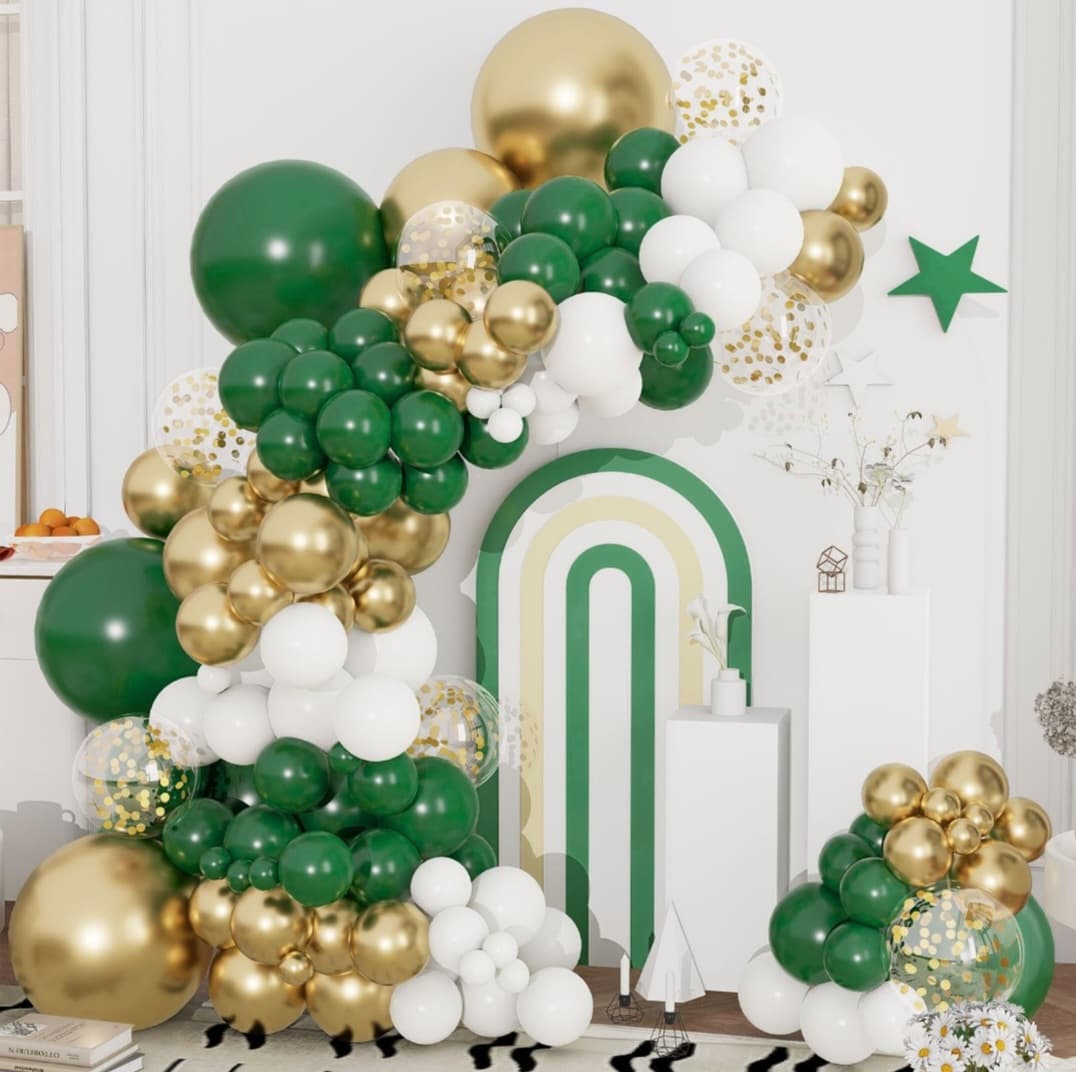 Cross-border Amazon Dark Green Balloon Set for Wedding Birthday Party Decoration Balloon Garland Kit