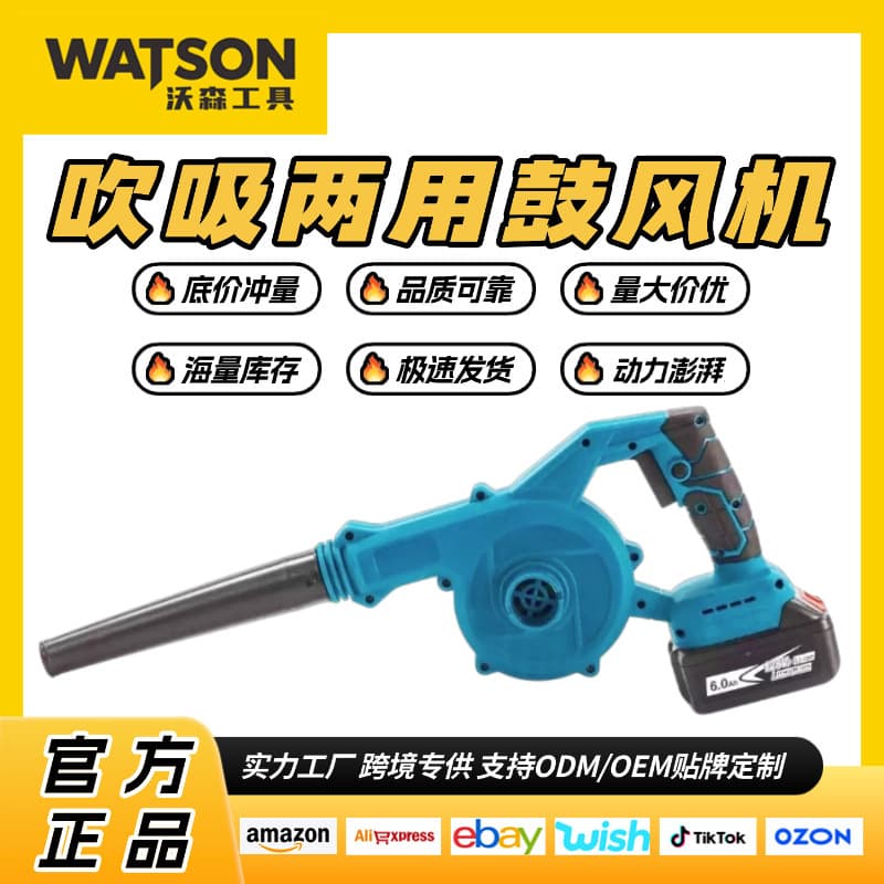 Household hair dryer lithium electric leaf blower rechargeable wind blower blowing suction dual-use hair dryer dust blower