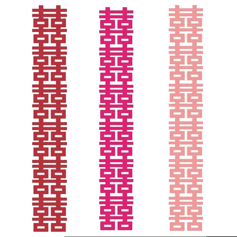 Wedding room decoration set, men's and women's bedroom and living room hotel wedding new house stickers with long happy words hanging on the roof