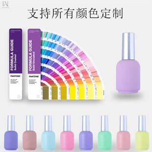 Factory Custom 15ml Gel Polish Empty Bottle with Brush Cap Cylindrical Nail Polish Bottle Customizable Logo