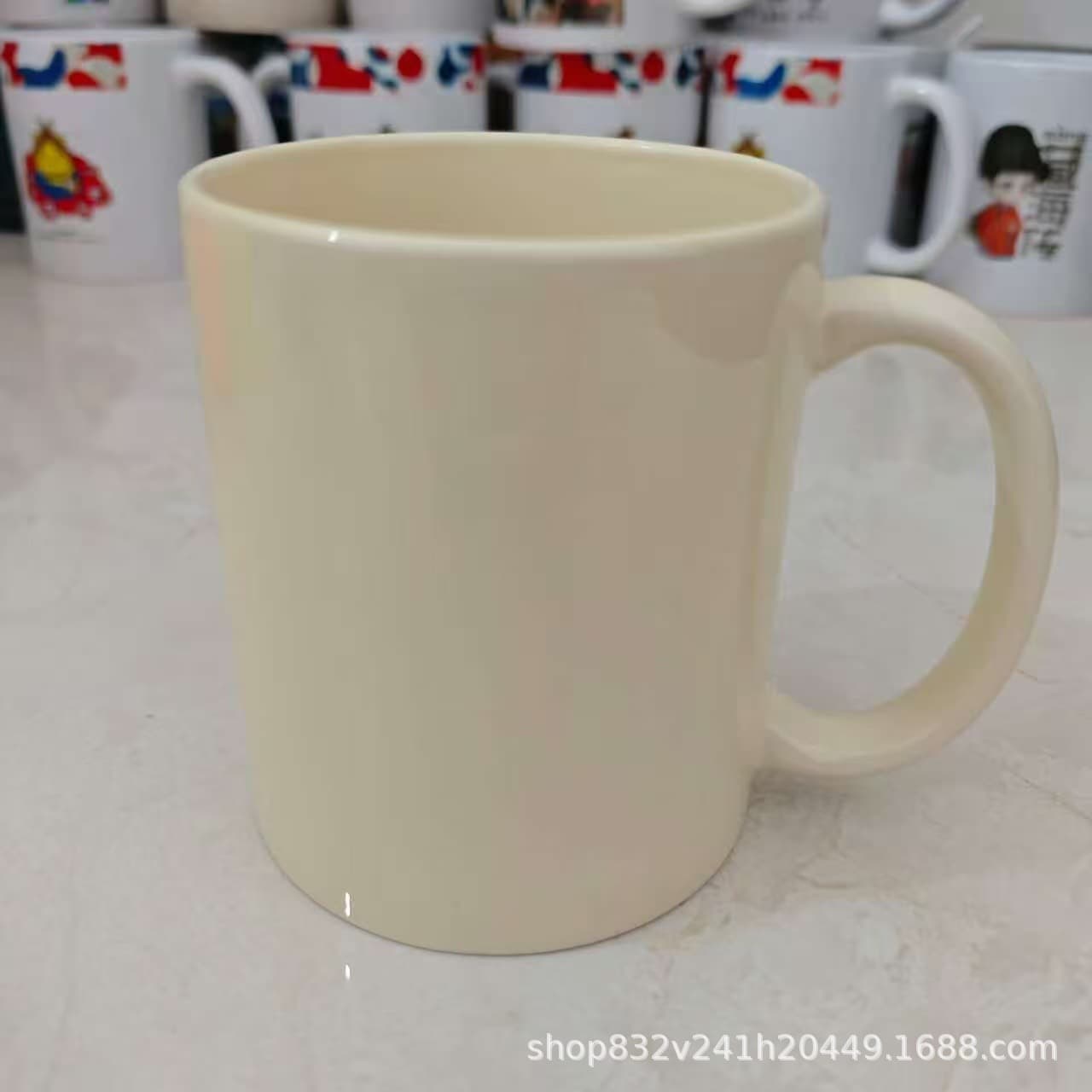 Cross-border Supply Ceramic Mug Sublimation Cup Factory Wholesale LOGO Coated Cup Ceramic Mug Double Color
