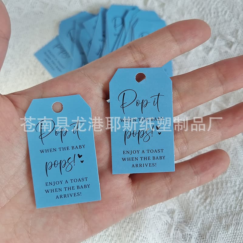 Newborn Gender Reveal Party Tag Christening Tag Boy Baby Wine Bottle Decoration Gift Tag