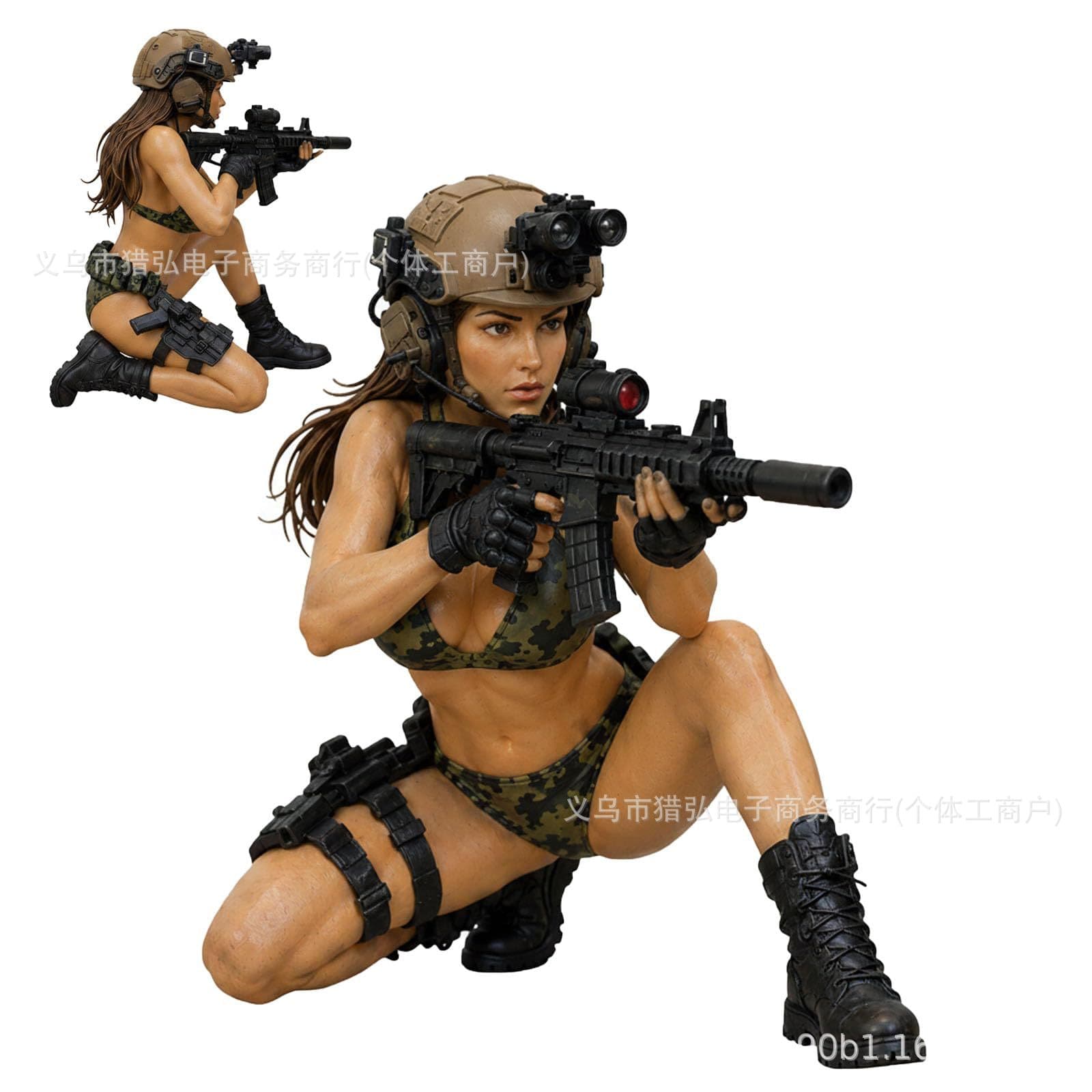 Cross-border Tactical Beauty Desktop Collectible Mini Tactical Beauty Desktop Ornament