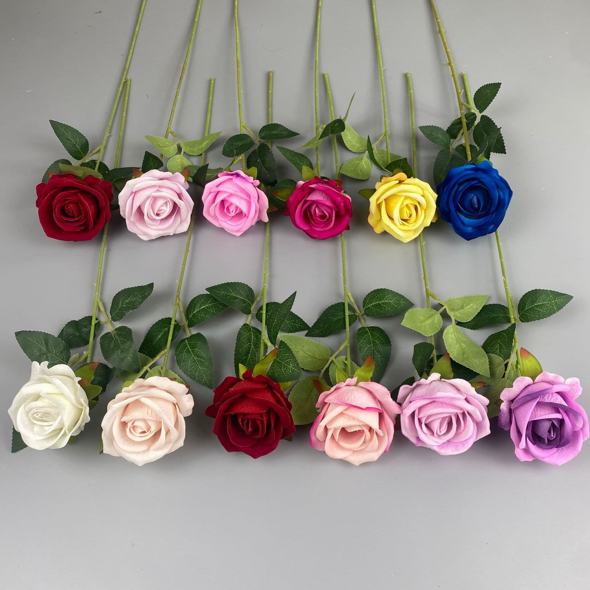 Factory Pearl-headed Velvet Artificial Roses for Home/Hotel/Wedding Arrangements Export Wholesale