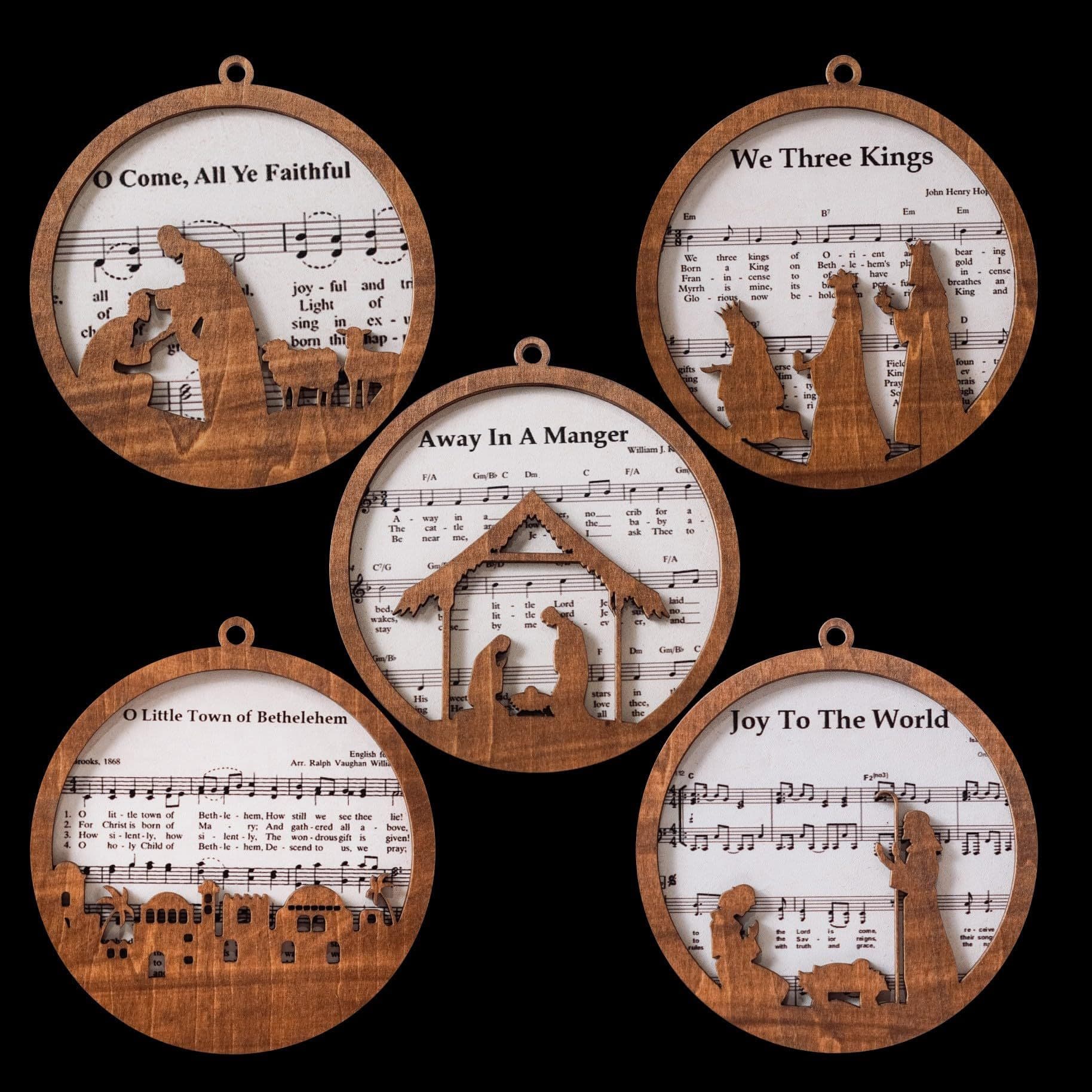 Amazon Music Sheet Nativity Catholic Wooden Christmas Sheet Music Pendant Blessing Gift