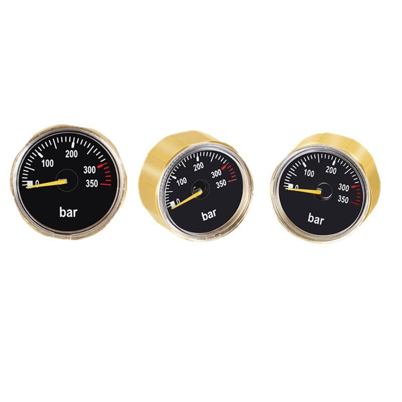 Factory Supply 350bar High Pressure Mini Pressure Gauge 28mm Original Copper Color Diving Gas Cylinder DIDEEP Pressure Gauge