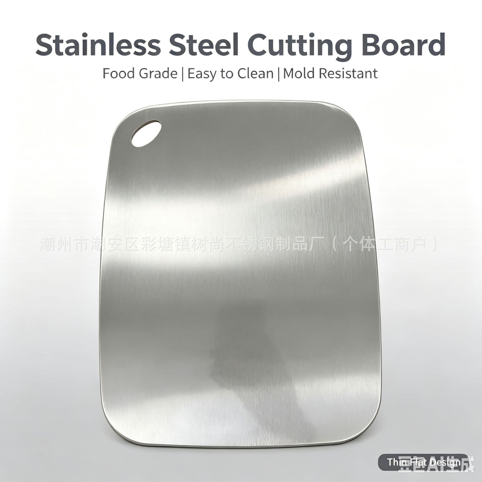 Stainless steel cutting board double-sided kitchen household mildew-proof cutting board vegetable cutting commercial kneading dough cutting fruit chopping board rolling panel