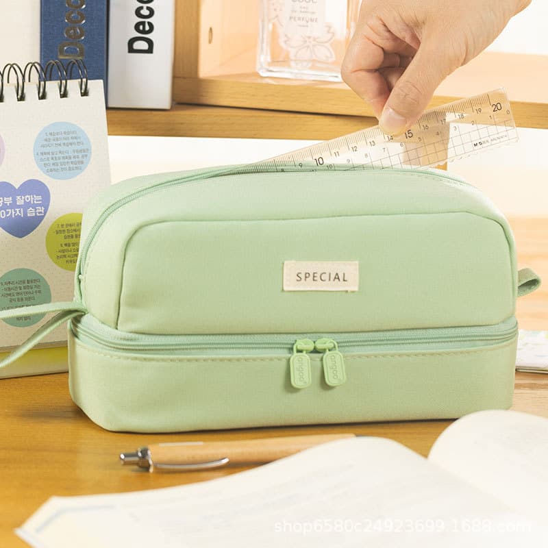 Ankou Large Capacity Pencil Case for Middle School Students, Elementary and High School Students, Stationery, Fresh Style