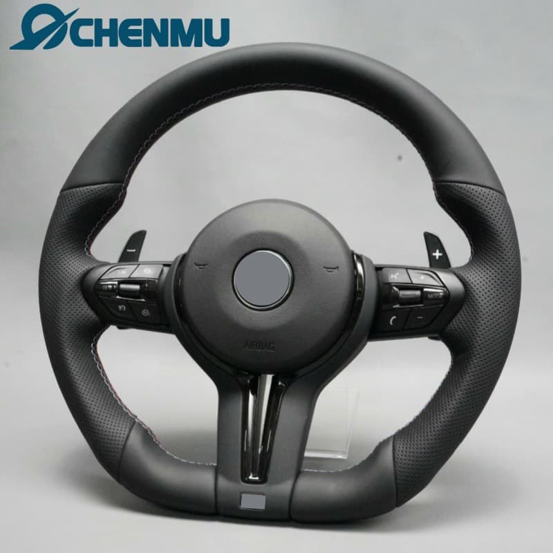 For BMW Flat Bottom Black Warrior Steering Wheel 1234567 Series F10 F30 F15 F16 F20 Modification