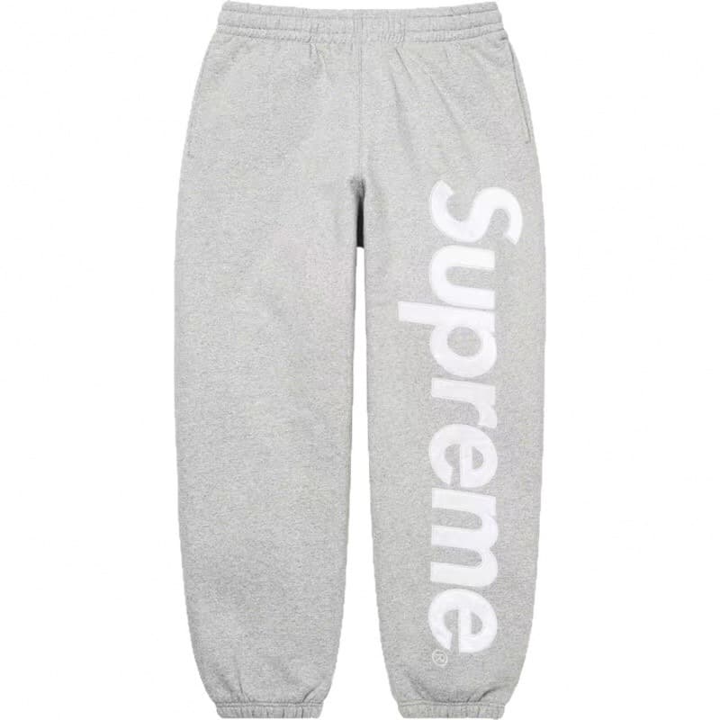 SUPREME trendy brand SWEAT PANTS street fashion men's loose velvet sweatpants leggings sweatpants casual