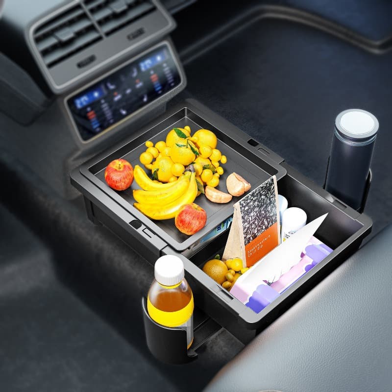 Car Storage Box Seat Armrest Organizer Universal Adjustable Interior Accessory Tissue Car Console Box