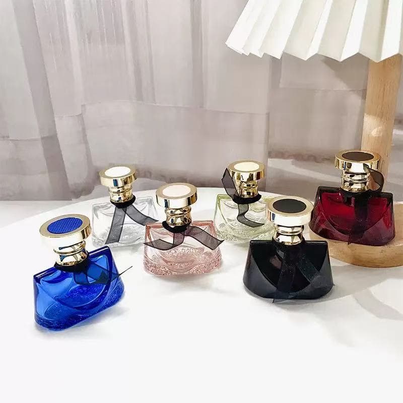 Screw Mouth Perfume Bottle 30ml Colored Glass Empty Bottle Perfume Refill Bottle Press Spray Bottle Cosmetic Replacement Bottle