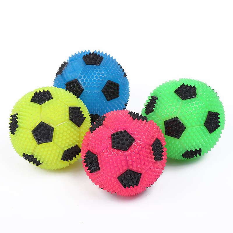 Factory direct new colorful glowing football, outdoor sports children's novelty flashing LED ball wholesale