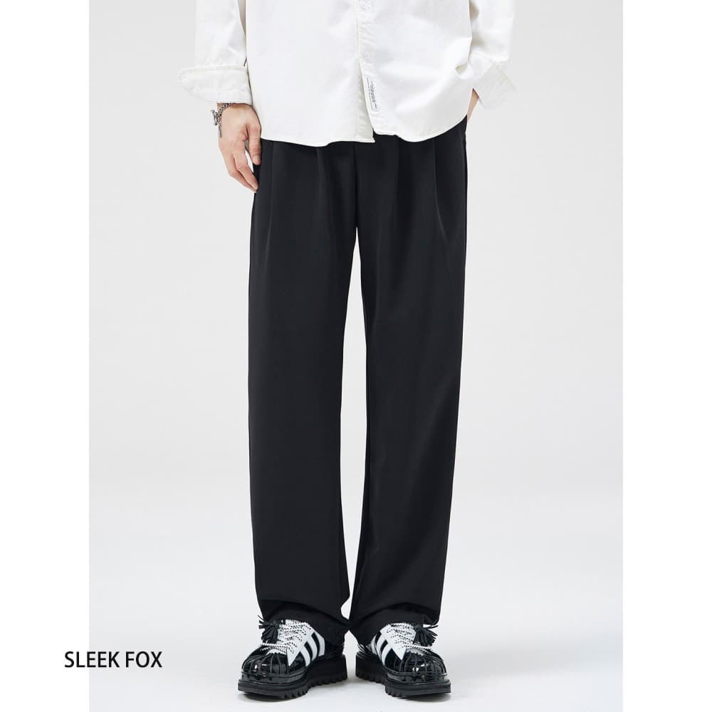 Men's Commuter Trendy Japanese Drape Trousers New Loose Wide-Leg Versatile Suit Straight-Leg Simple Casual Pants