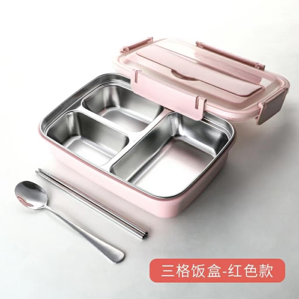 ✅Cross-border spot lunch box for students, portable lunch box for office workers, microwave safe, 304 stainless steel