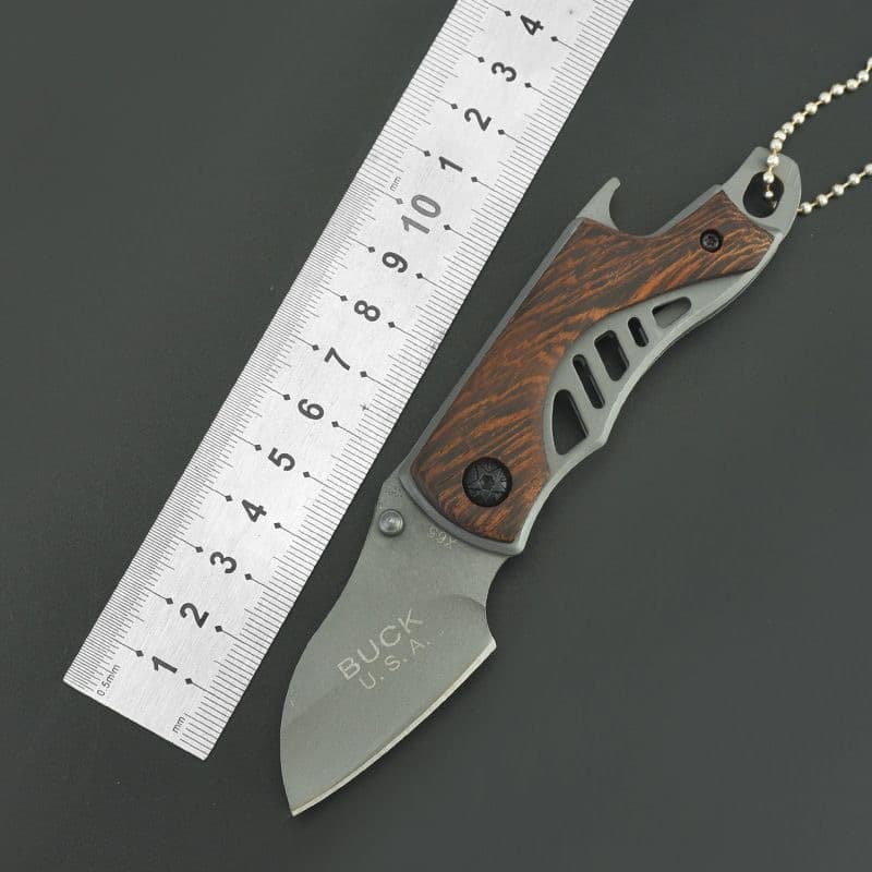 Outdoor knife stainless steel folding knife outdoor knife portable wilderness survival self-defense mini sharp fruit knife