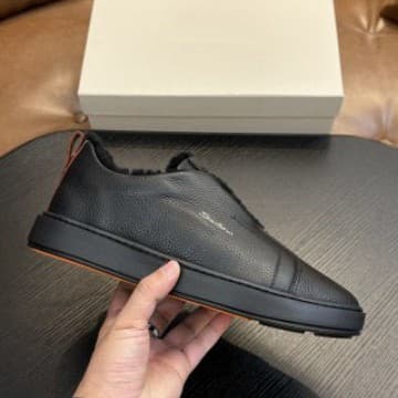 Santon New Cross-border Casual Leather Shoes Breathable Men's Shoes Non-slip Fashion Versatile Slip-on Leather Shoes Men's Shoes