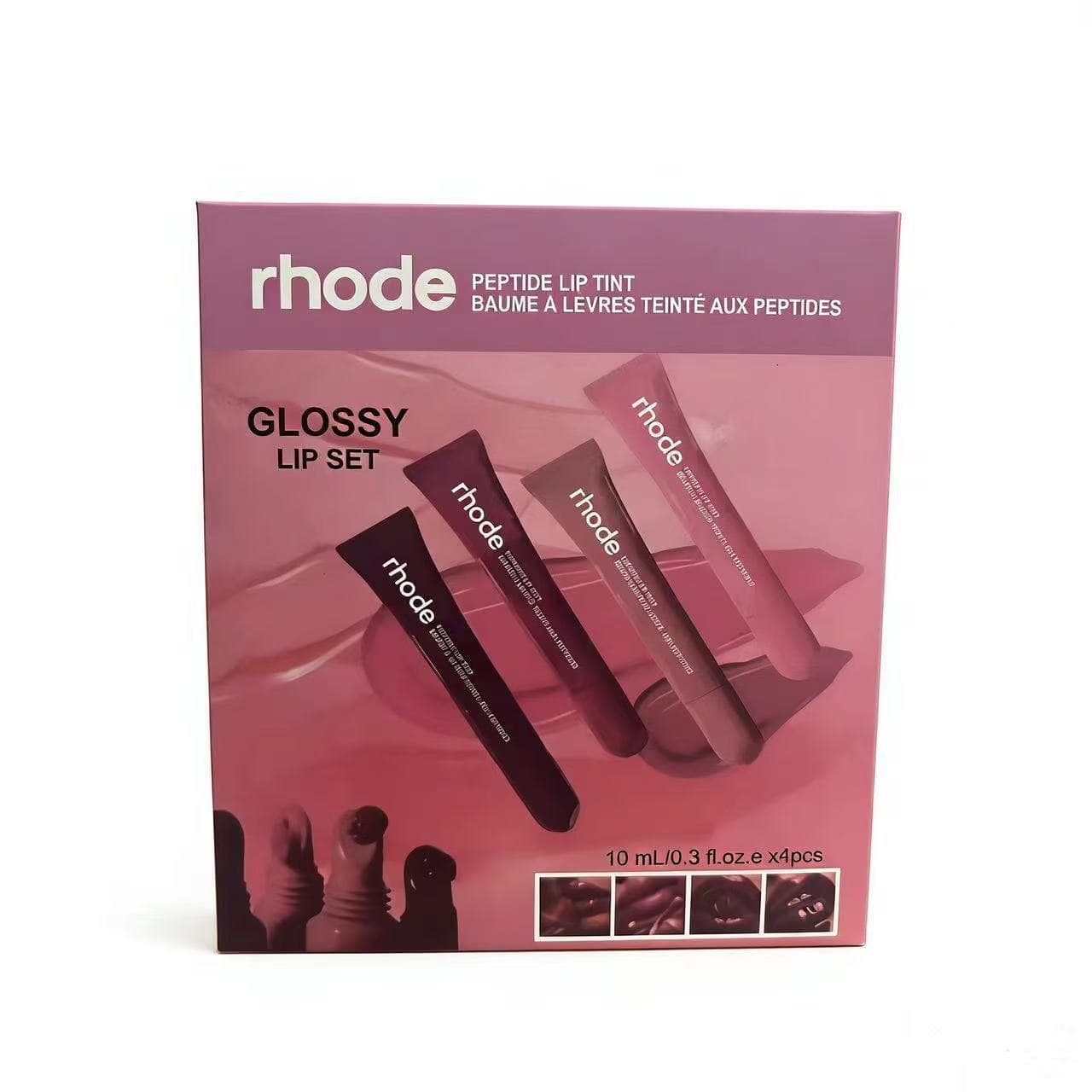 Cross-border Rhode Hayley Lip Balm Lip Moisturizing Tinted 4-Piece Set Blush Nourishing Lip Care Viral Lip Gloss Hydrating
