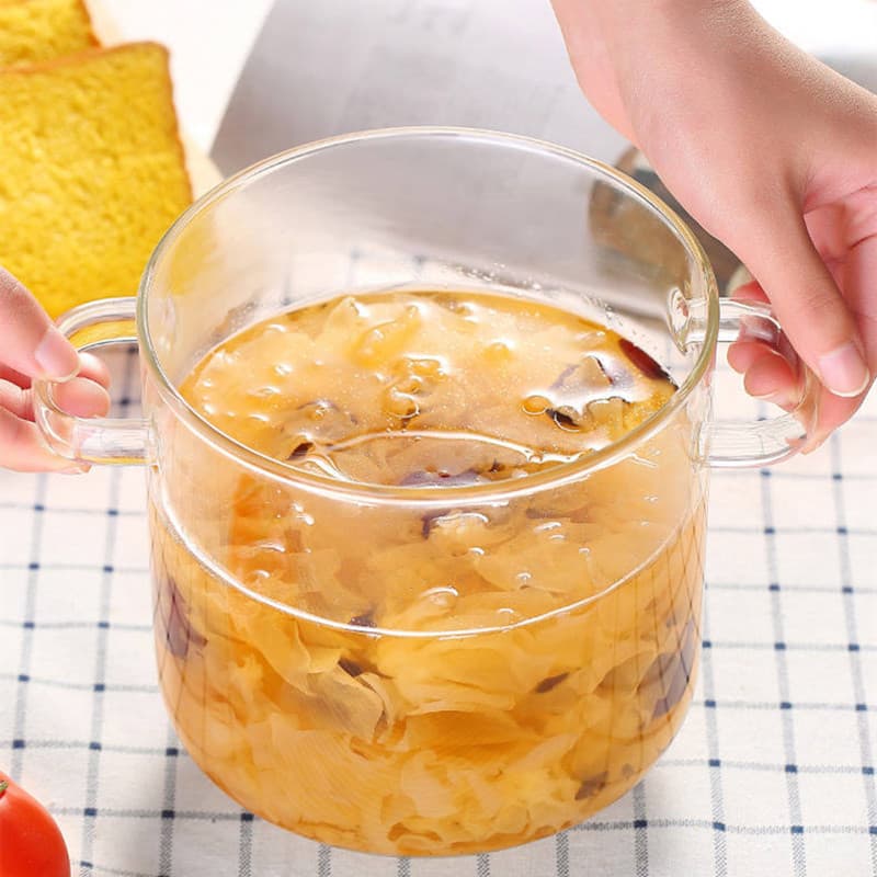 Glass Soup Pot Glass Pot Household Cookware Baby Food Soup Stew Pot Noodle Pot Milk Pot One Pot Borosilicate Glass