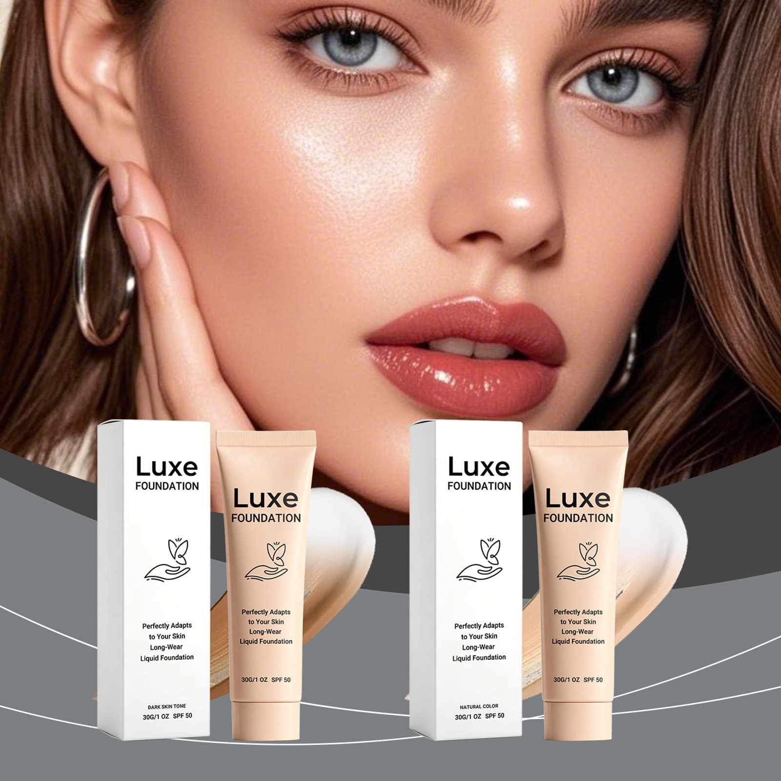 Long-wear color-changing foundation series, adapts to skin tone for a lightweight, natural, and versatile base makeup