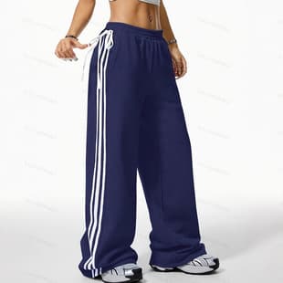 Side-Tie Wide-Leg Pants for Women, Autumn/Winter 2025 New High-Waist Loose Straight-Leg Casual Joggers for Petite