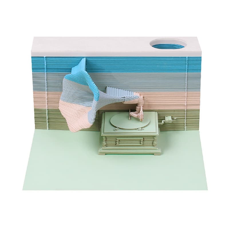 Classic Retro Gramophone Model Paper Sticky Notes Business Gift Ready to Ship
