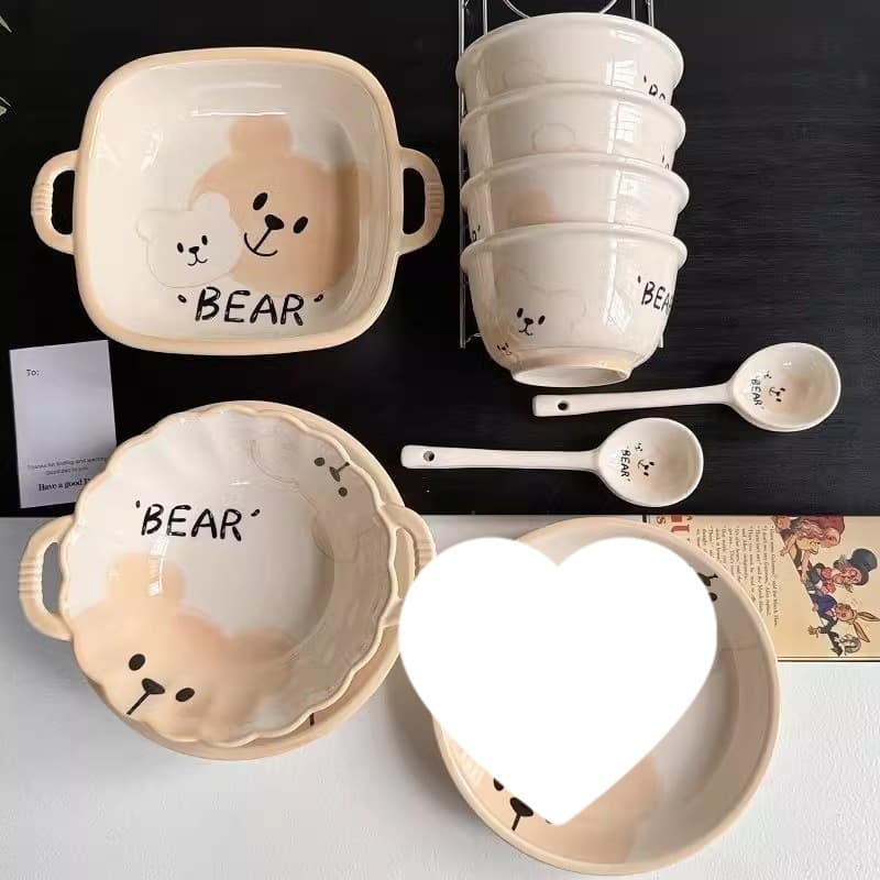New Home Ceramic Bowl and Plate Set for Two, Dinnerware Set with Bowls, Plates, Chopsticks