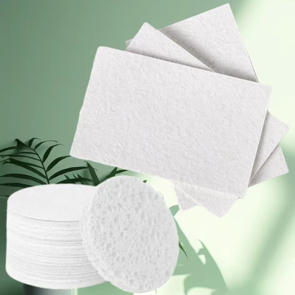 3D Squeeze Toy for Children's DIY, White Compressed Wood Pulp Cotton for Foam Texture Painting Paper