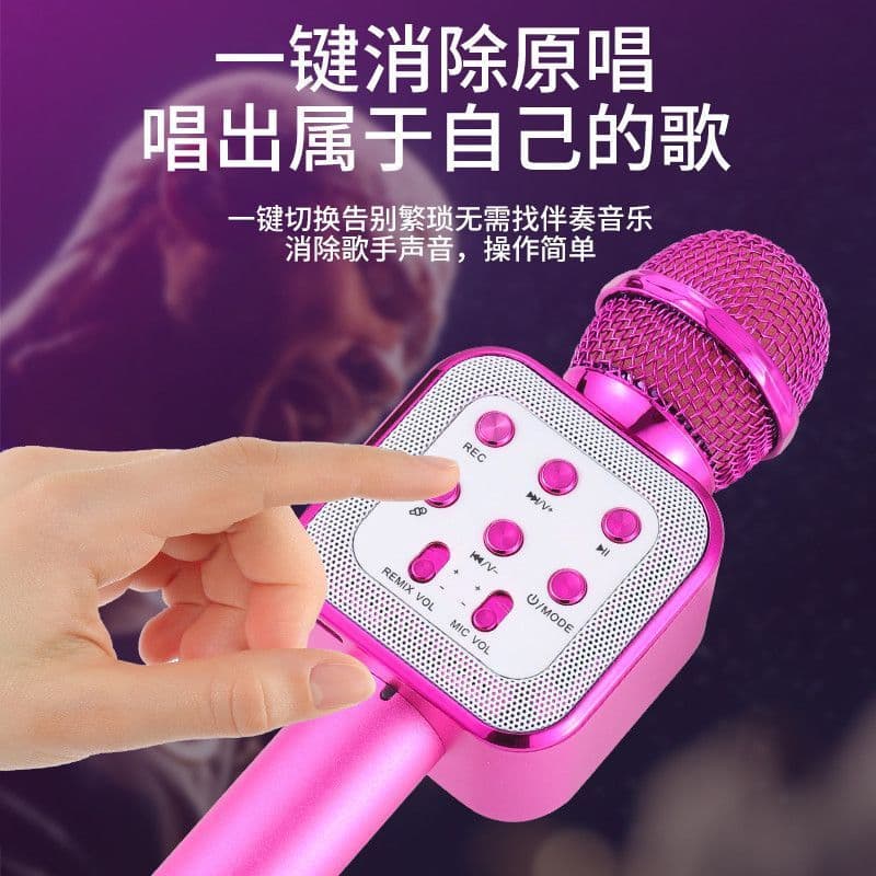 Bluetooth Microphone Speaker All-in-One Mic for Karaoke, Singing, Compatible with Phones and TVs - Model 1818