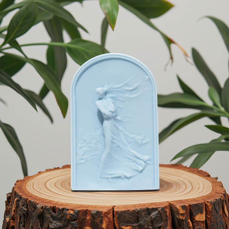 Elegant Relief Ornament Plaster Mold DIY Scented Candle Aromatherapy Stone Mold Hanging Sign Silicone Mold
