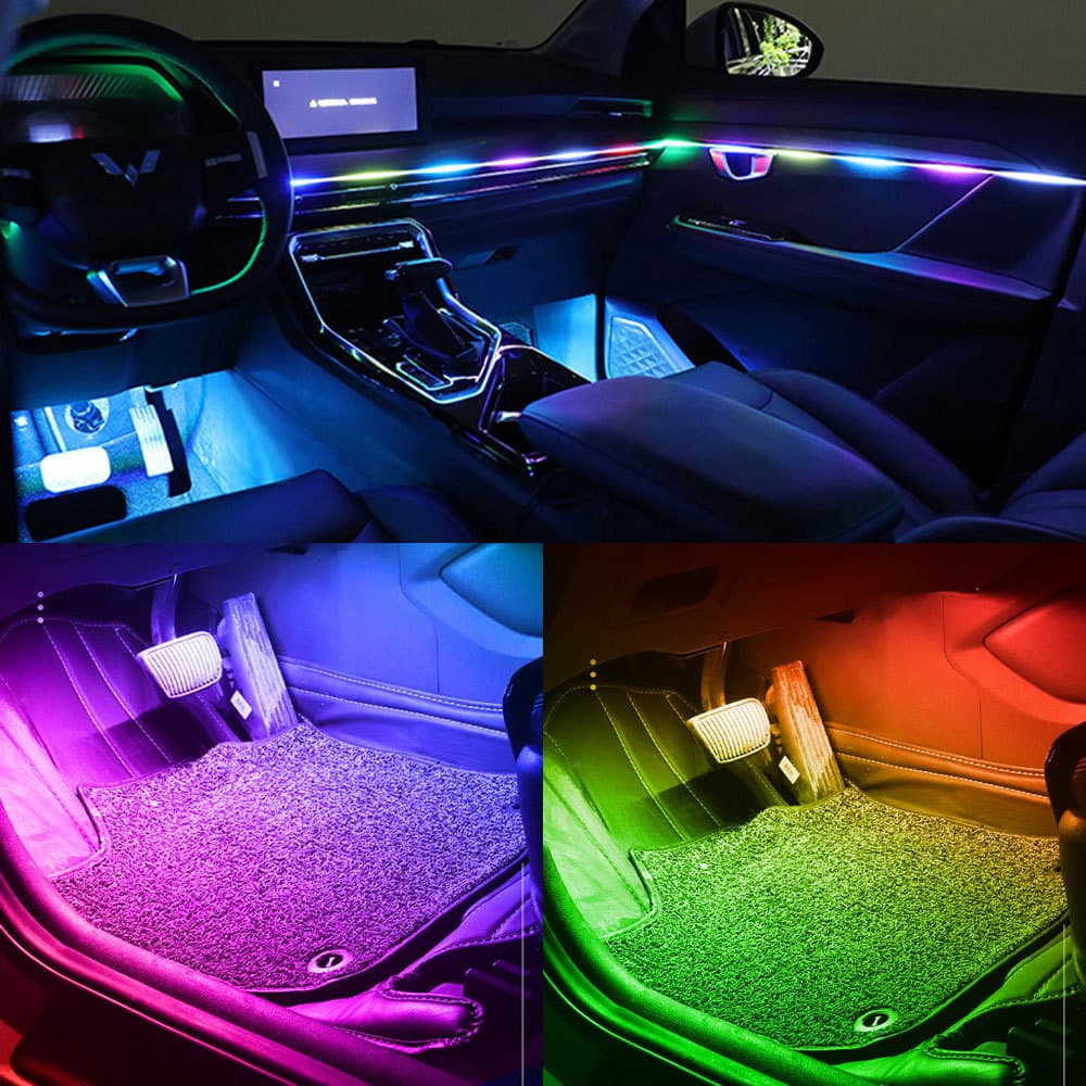 Symphony car interior central control atmosphere light modified led acrylic USB car atmosphere light running water decorative lamp