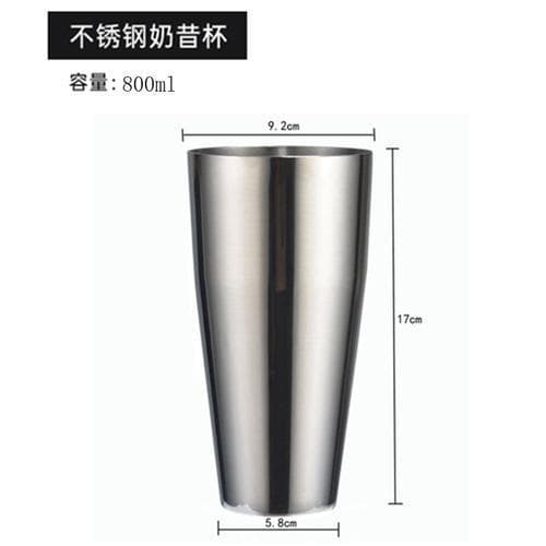 Thickened 304 stainless steel milkshake cup milkshake machine stirrer steel cup stirrer cup milk tea shop utensils shaker cup mixer