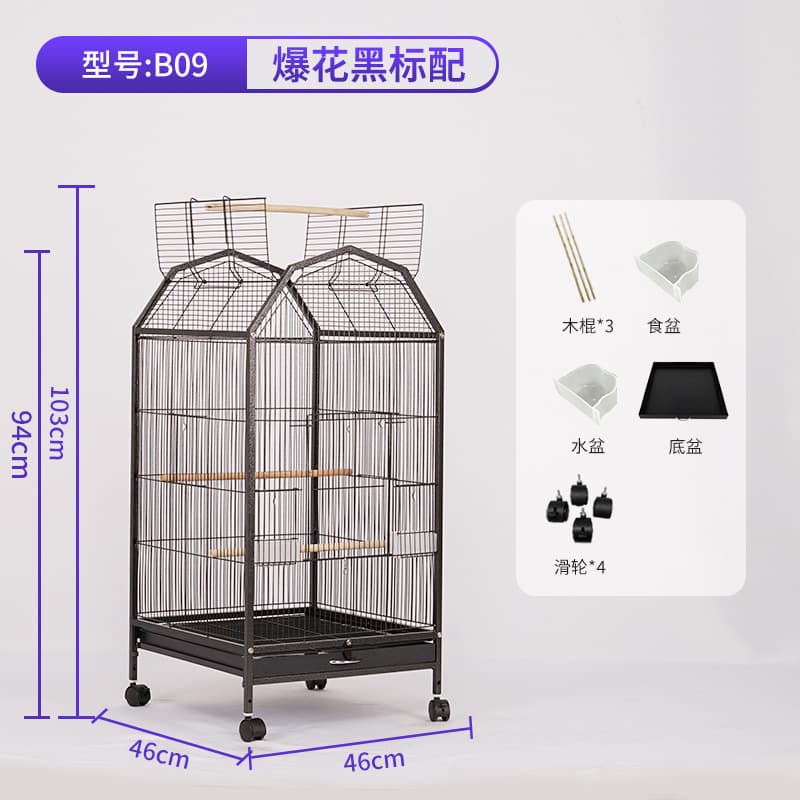 Factory Direct Metal Cage Multi-functional Bird Cage Bird Villa New Style Bird Cage Parrot Cage Bird Cage Wholesale