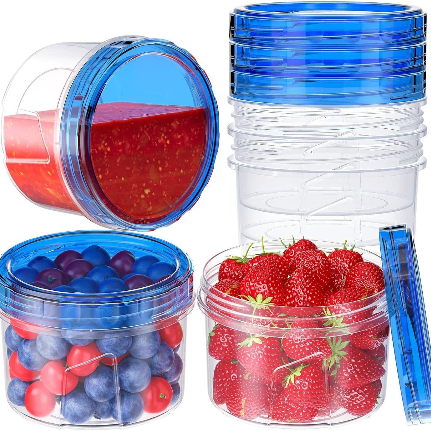Cross-border identical Freezer Storage Containers plastic storage containers are microwaveable and refrigerator-safe