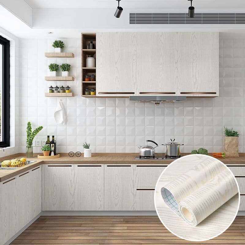 Cabinet paint stickers, furniture renovation, wardrobe film, tabletop color change, cabinet door self-adhesive, thickened oil-proof and waterproof kitchen stickers