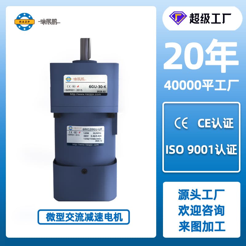 Micro Gear Reducer 6W-370W Reduction Motor Single-Phase 220V Three-Phase 380V Precision Speed Control Asynchronous Motor