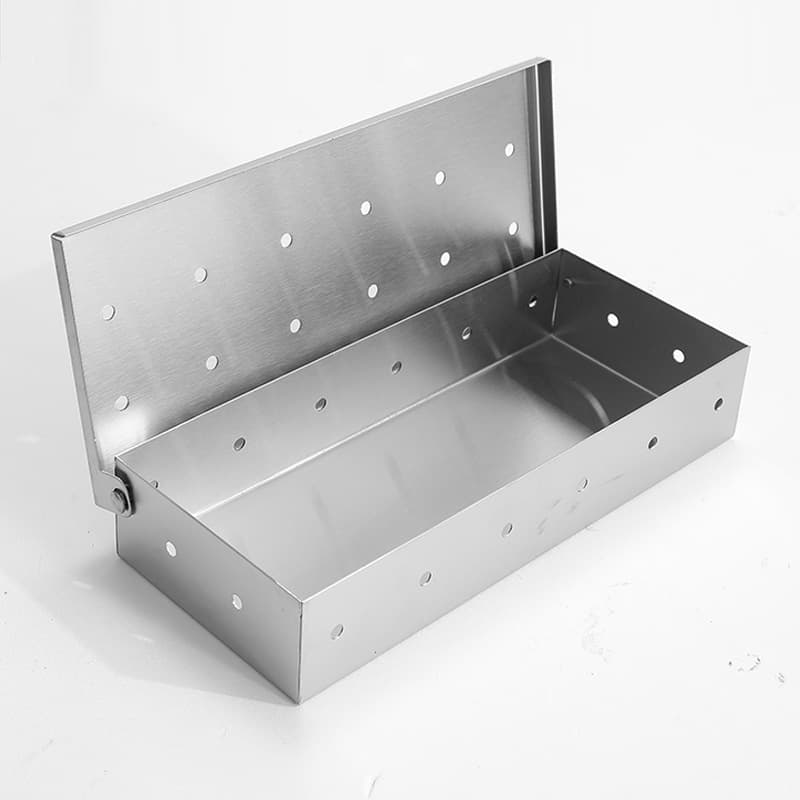 Smoke Box Outdoor BBQ Tool Stainless Steel Portable Camping Wood Smoker Heating Box