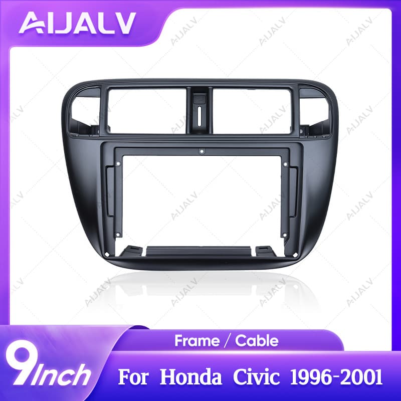 Cross-border Hot Selling Universal Frame for 96-01 Honda Civic 9-inch Right-Hand Drive Android Navigation Faceplate DVD Panel