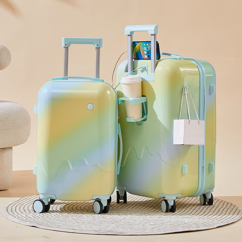 26-inch Gradient Luggage, High-Aesthetic Telescopic Handle Universal Wheel Travel Suitcase, Lightweight and Durable 20-inch Combination Lock Case