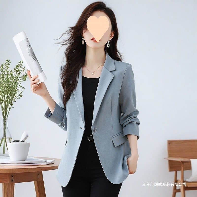 Elegant Women's Suit Jacket 2025 New Style, Stylish and Trendy, Slim Fit, Petite Women's Suit for Spring and Autumn