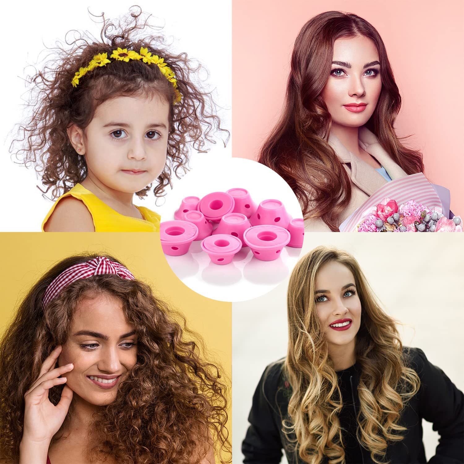 Lazy Hair Curling Tool, Silicone Hair Curler, Manual Mushroom Bell Curl, the Same Model Used by The Marvelous Mrs. Maisel