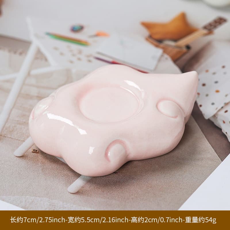 Viral Hot-Selling Spinning Base Ornament with Flower and Auspicious Cloud Ceramic Base, Includes Rotating Bearing Accessories, Ceramic Craft