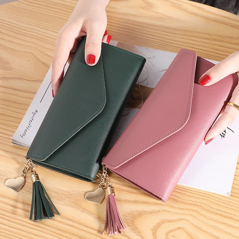 New Plain Surface Wallet Triangle Pendant Flap Wallet Card Holder Hot Selling Wallet Wholesale