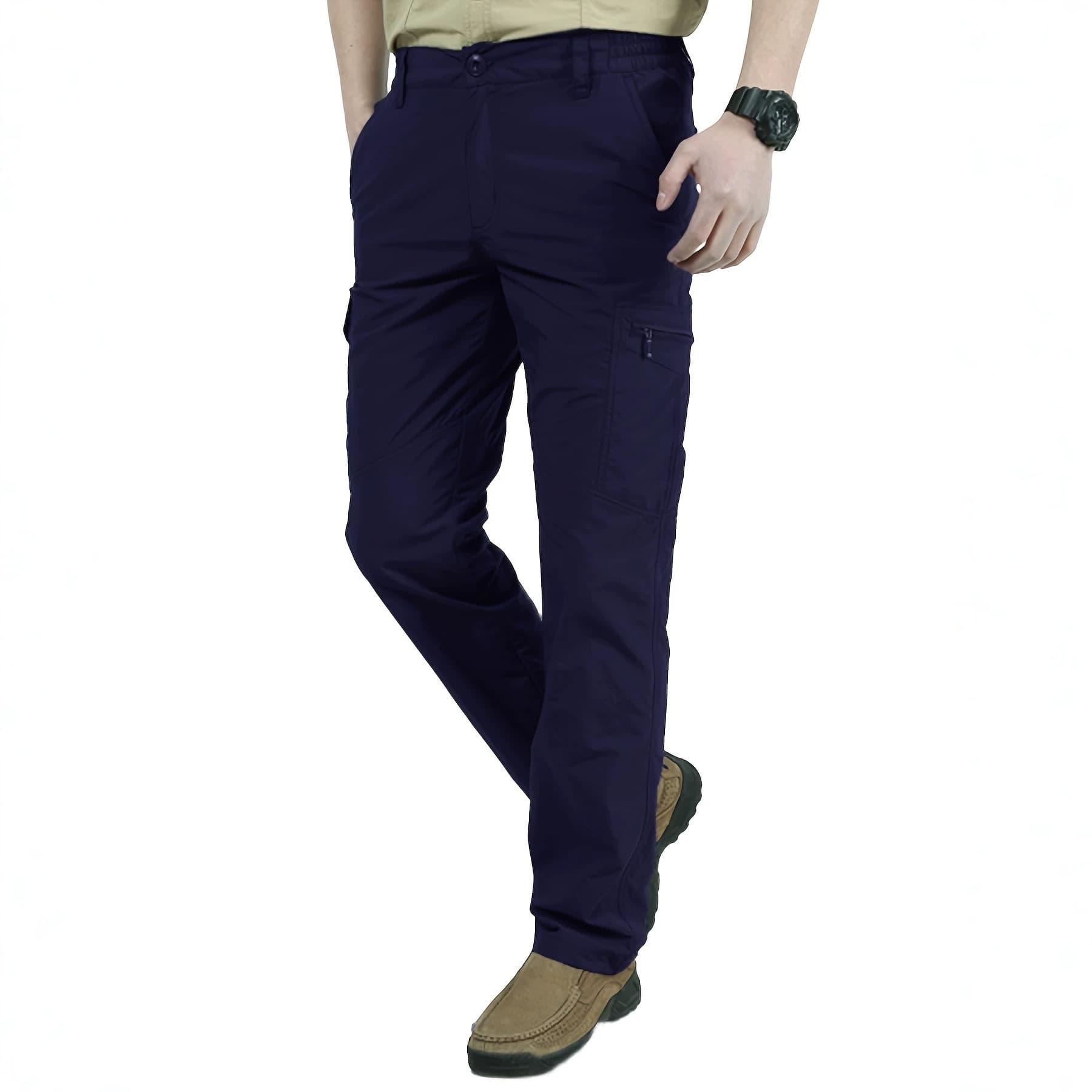 Independent Site 2026 Men's Summer Tactical Pants, Water-Resistant, Durable, Solid Color, Combat, Multi-Pocket, Cargo Pants, Trendy, Wholesale