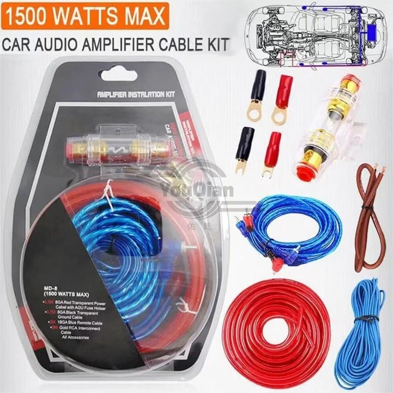 Wholesale Car Audio Wiring Kit for Subwoofer Amplifier Modification Connection Cable 10GA Power Wire Factory Direct Supply