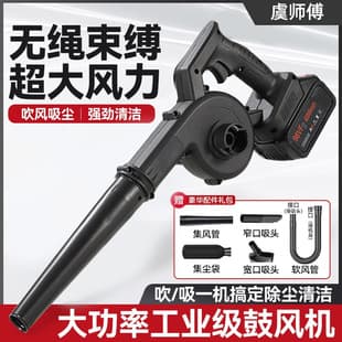 Lithium Battery Blower Industrial Household Small Rechargeable Blow Suction Electric Blower Vacuum 2-in-1 Dust Collector Charcoal Blower