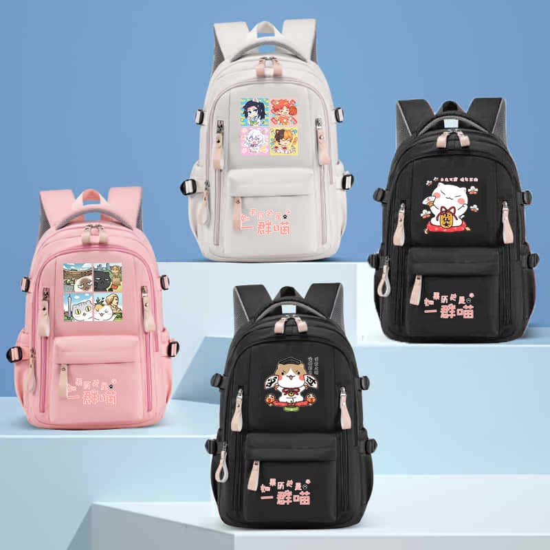 If history were a group of cats, cute schoolbags, male personality, shoulder burden-reducing backpack, female junior high school large capacity