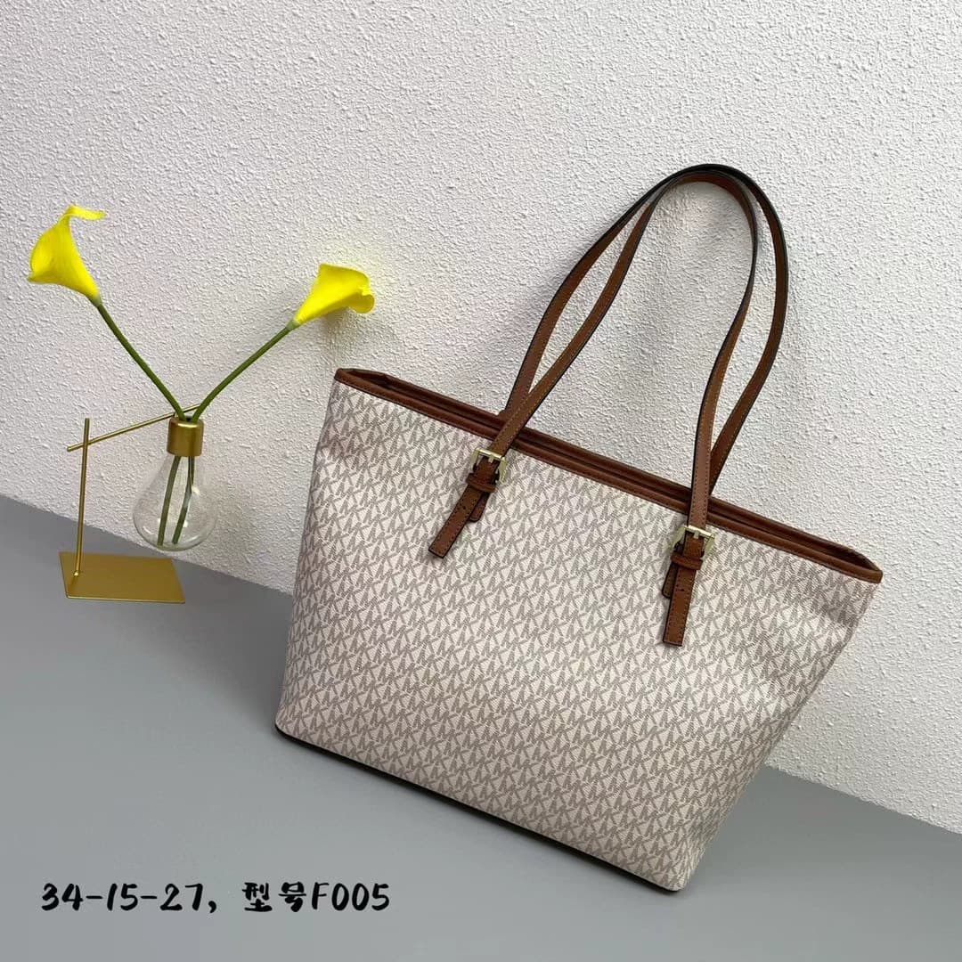 New mk tote bag for women large capacity commuting versatile genuine leather shoulder bag fashion shopping bag handbag mommy bag