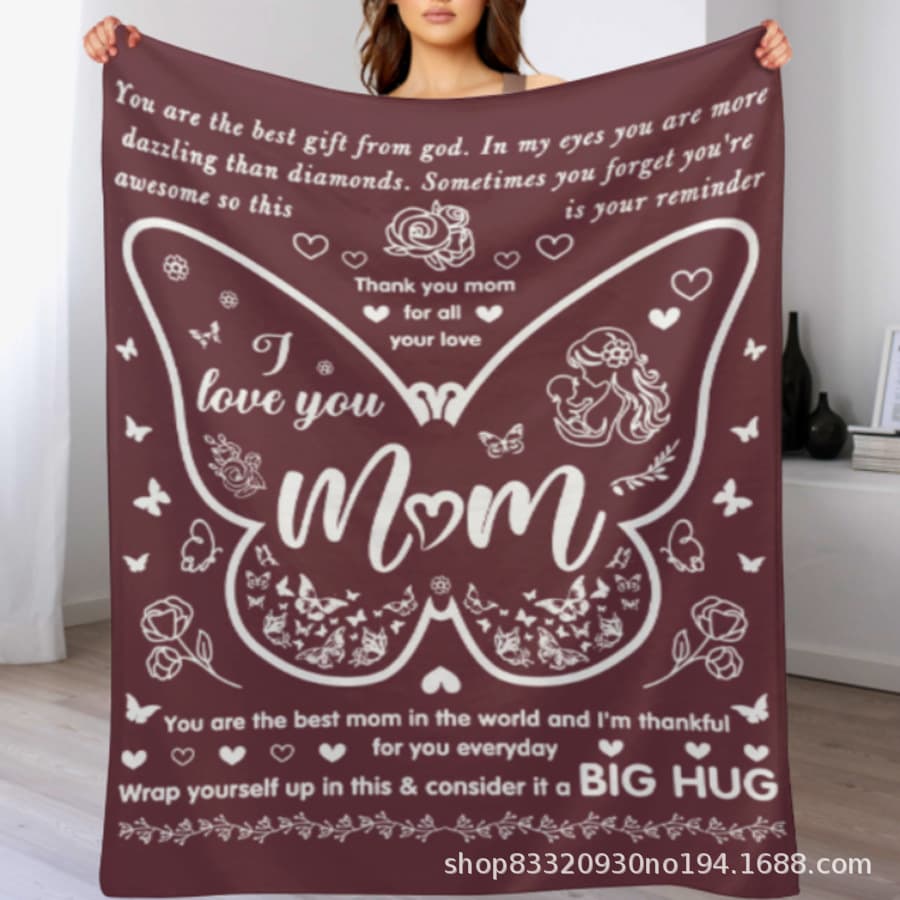 Amazon Cross-Border POD Mom's Birthday Blanket, Soft Flannel Independent Site ETSY Hot-Selling Printed Blanket
